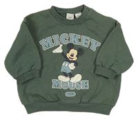 Khaki mikina s Mickeym H&M