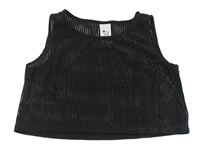 Černý síťovaný crop top C&A