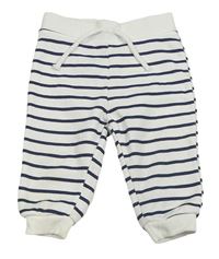 Bílo-tmavomodré pruhované tepláky Primark