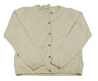 Krémový puntíkatý propínací svetr Next