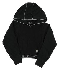 Černá crop mikina s kapucí Firetrap