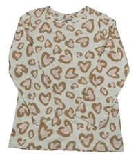 Smetanové triko se srdíčky Dopodopo