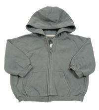 Tmavošedá propínací oversize mikina s kapucí George