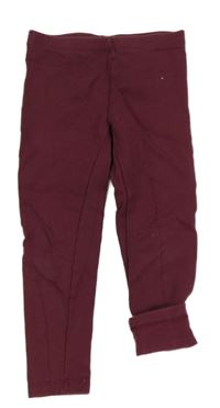 Vínové teplé legíny C&A