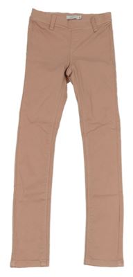 Starorůžové plátěné skinny kalhoty Name it