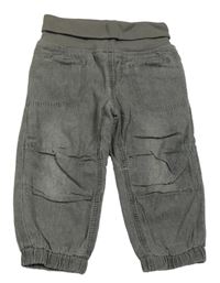 Tmavošedé podšité cuff rifle s úpletovým pasem Impidimpi