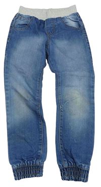 Modré cuff rifle s úpletovým pasem F&F