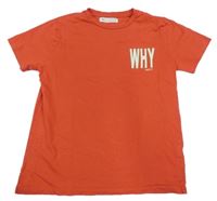 Červené tričko s nápisem Zara