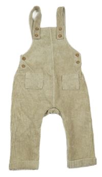 Béžové žebrované sametové laclové kalhoty Firetrap