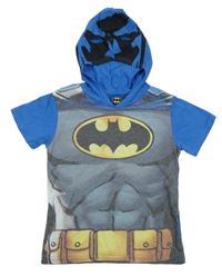 Modro-černé tričko s Batmanem a kapucí