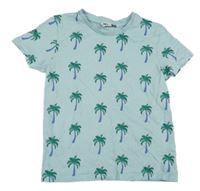 Světlemodré tričko s palmami Pep&Co