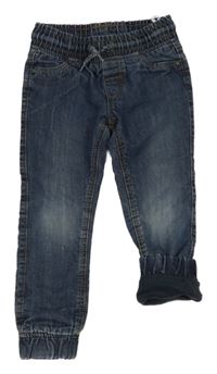 Tmavomodré zateplené jogger cuff rifle C&A