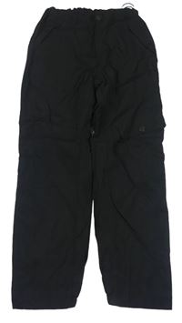 Černé šusťákové funkční podšité kalhoty H&M