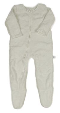 Bílý plyšový overal George