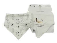 Nové - 2x bílý slinták s pejsky dunnes