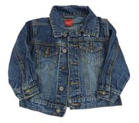 Tmavomodrá riflová bunda s výšivkou Esprit