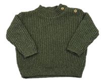 Tmavozelený melírovaný svetr George