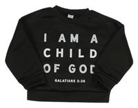 Černá mikina s nápisy 