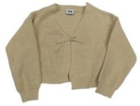 Zlatý propínací crop svetr 