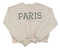 Světlerůžová crop mikina s nápisem H&M