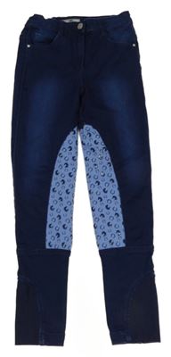 Tmavomodré jezdecké skinny rifle 