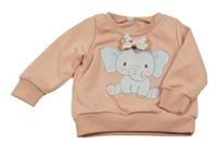 Růžová mikina se slonem 