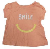 Lososové tričko s nápisem 