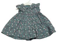 Nové - tmavozelené květované lehké šaty Matalan