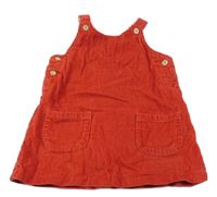 Červené laclové manšestrové šaty Next