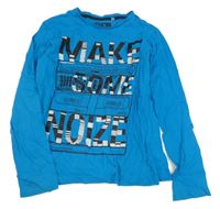 Modré triko s nápisy C&A