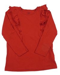 Červené triko s volánky tchibo