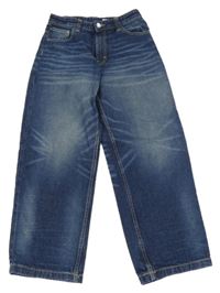Tmavomodré baggy rifle H&M