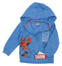 Nové - modrá propínací mikina se Spidermanem a kapucí Primark