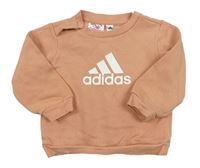 Meruňková mikina s logem Adidas