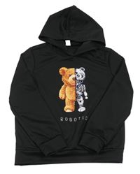 Černí mikina s medvídkem a kapucí zn. Shein