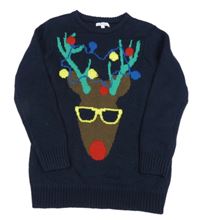 Tmavomodrý svetr se sobem Bluezoo