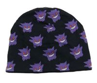 Černá vzorovaná čepice s pokémonem 