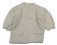 Pudrový chlupatý svetr Next