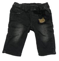 Tmavošedé rifle s mašlí a králíčky 