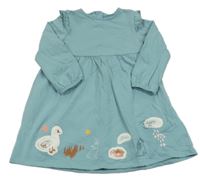 Modré teplákové šaty se zvířátky M&S