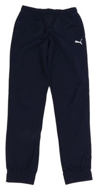 Tmavomodré sportovní tepláky s logem Puma