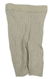 Béžové žebrované punčocháčové legíny Mothercare