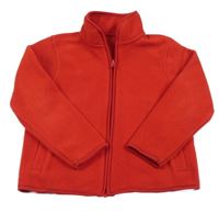 Červená fleecová propínací mikina George