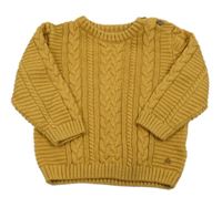 Hořčicový vzorovaný svetr Next