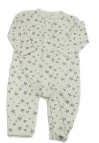 Smetanový overal s hvězdami 