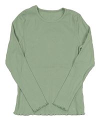 Světlezelené žebrované triko George