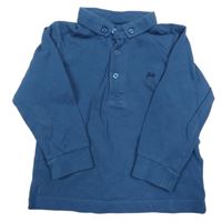 Tmavomodré polo triko s motorkou Matalan