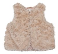 Světlerůžová kožešinová podšitá vesta H&M
