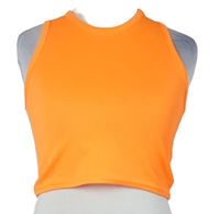 Dámský oranžový crop top PrettyLittle Thing