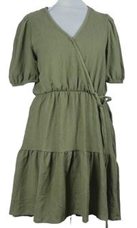 Dámské khaki muchlané šaty Primark 